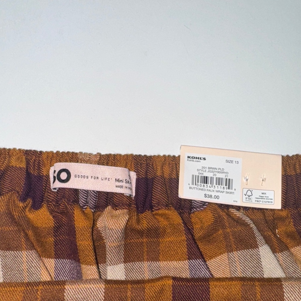 SO‎ Women's Plaid A-Line Skirt - Purple and Orange perfect fall colors! - Picture 2 of 6